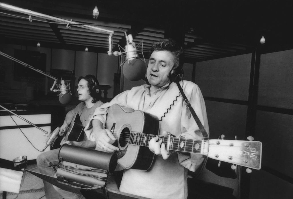 Johnny Cash and Jack Routh The Last Gunfighter Ballad Recording Session